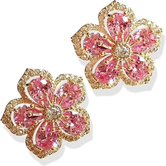 🌸 SPARKLY FLOWER EARRINGS🌸 - Picture 6 of 6